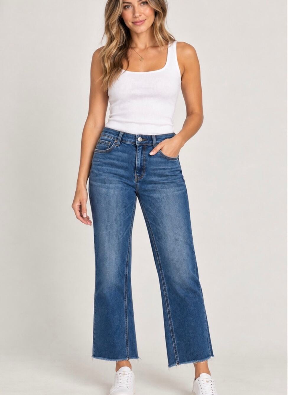 Kut from the Kloth | Kelsey High Rise Fab Ab Ankle Flare Raw Hem | Womens Sz 0